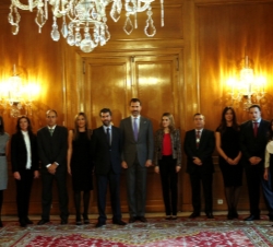 Fotografía de grupo durante la audiencia a los representantes del Club de Empresas Oviedo Congresos